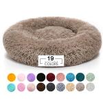 Reebay Non Slip Calming Doughnut Dog Bed 70CM Fluffy Round Cat Bed ODM