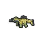 Rifle Guns Shape PVC Badge Patch 3.5'' Width Silicone Rubber Material For