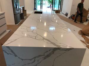 Quality 125&quot;×65&quot; Polished Quartz Stone Countertops For Home Decoration wholesale