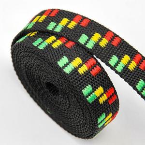 Quality 500Lbs 25mm Polypropylene Webbing For Dog Collars Black Webbing wholesale
