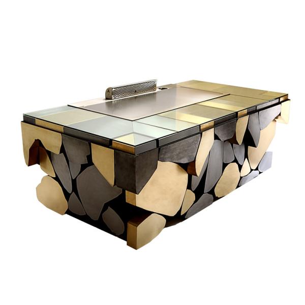 Restaurant Induction Electric Teppanyaki Table With Smokeless Purification