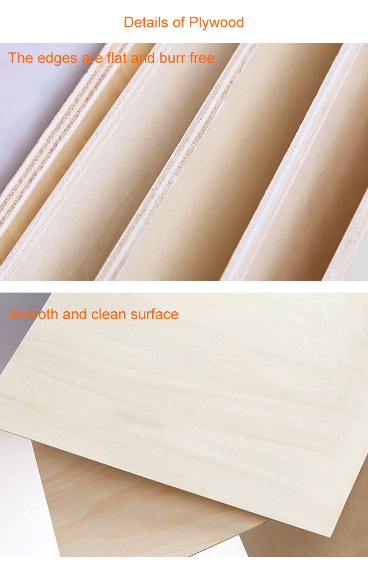 Plywood sheet factory poplar laminated melamine paper interior birch artificial veneer