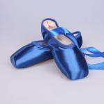 Colorful customized satin dance ballet pointe shoes with child and adult size