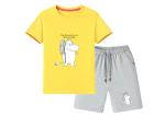 Cotton Children Fashion Wear , Short Printed Kids Summer Sets Clothing