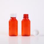 2oz 4oz 8oz 12oz16oz Oval Bottle PET Amber Container Cough Syrup Bottle Medicine