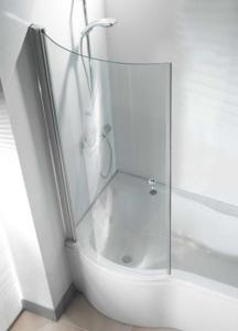 Quality Transparent Bath Shower Screen Glass Bent Tempered Glass wholesale
