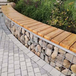 Public Street Bench Galvanised 3mm Welded Mesh Gabion