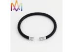 6mm Thickness Leather Engraved Magnetic Buckle Bracelet