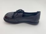 black breathable hollow lace-up comfortable women's shoes with soft soles