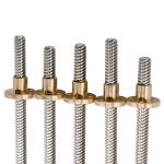 Stainless Steel 2mm Pitch 3D Printer Accessories T8 Lead Screw With Nut