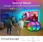 SMD 5050 IP65 Waterproof RGB Flexible Smart LED Light Strip 12V 5A Power Supply