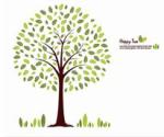 800 * 600mm Funky Contemporary Tree Wall Flower Stickers G225