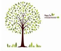 Quality 800 * 600mm Funky Contemporary Tree Wall Flower Stickers G225 wholesale