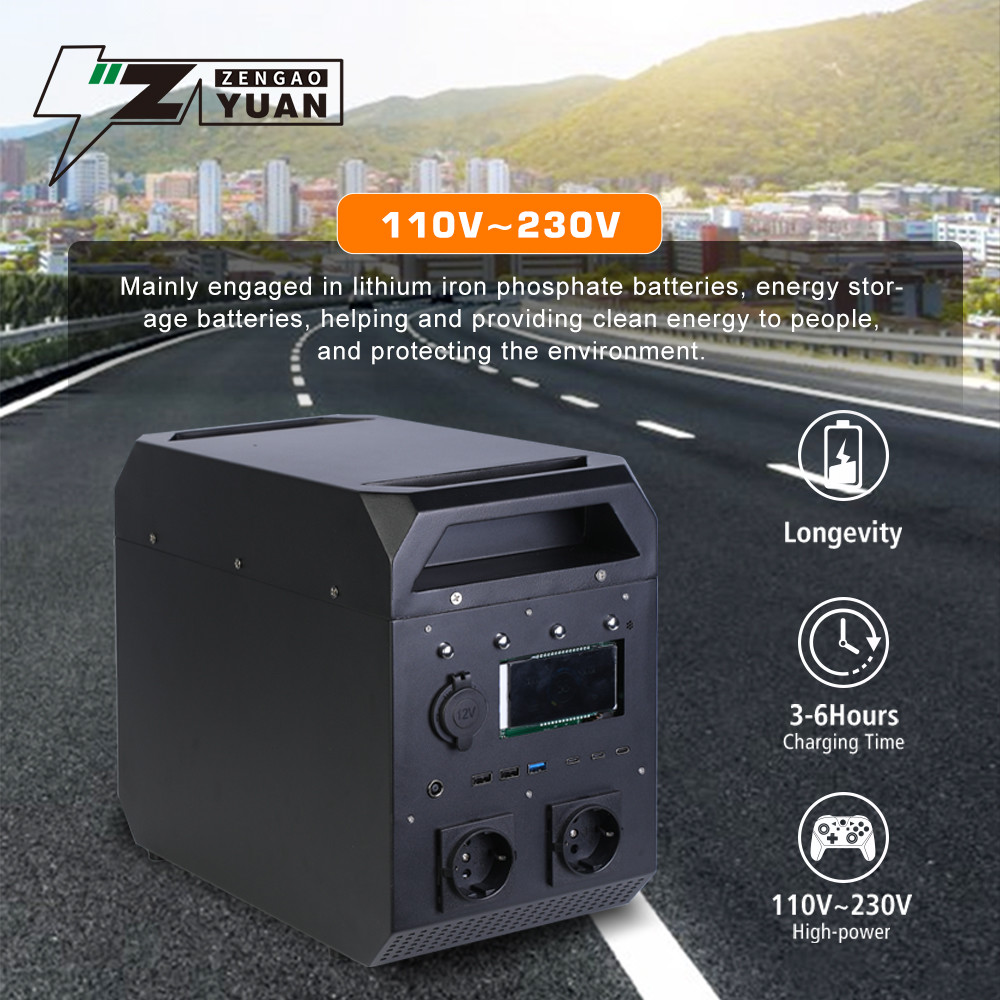 ISO 2000Wh Power Station , LiFePO4 Battery Solar Generator for Outdoor Camping