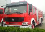 SINOTRUK HOWO Fire Fighting Truck 20CBM 10 Wheels , Rescue Fire Trucks