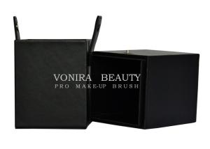 Quality Customized High Quality Leather Makeup Brush Holder Case Cosmetic Cylinder wholesale