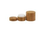 100g Round Bamboo Empty Cream Jar Leakproof Environmental Protection
