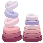 Montessori With Heart Shape Silicone Educational Toys Customized