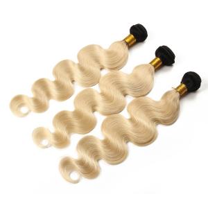 Quality 1b 613 Blonde Body Wave Indian Human Hair Bundles Grade 7A Virgin Hair wholesale