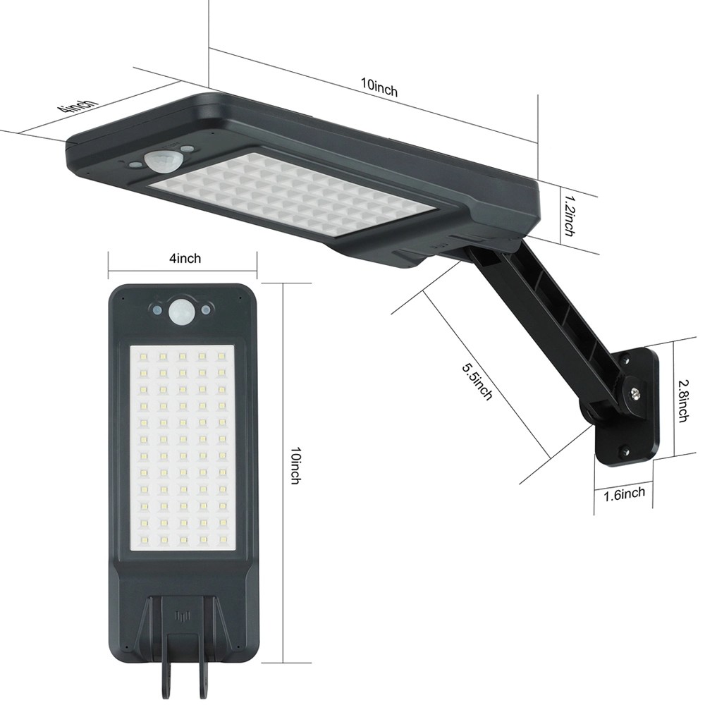 All In One Type 60 LED Solar Street Light , 900lm Motion Sensor Wireless Street Light