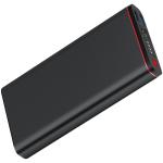 Black Alloy Case Lithium 20000mAh Portable Power Supply