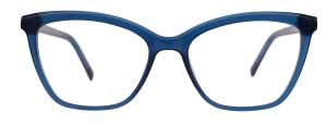 Quality Skin Friendly Acetate Frame Glasses Blue , Classic Cat Eye Glasses With Clear Lens wholesale
