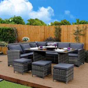 Quality Corner Outdoor Rattan Sofa Dining Sets High-End Quality Garden Dining Table wholesale