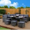 Buy cheap Corner Outdoor Rattan Sofa Dining Sets High-End Quality Garden Dining Table from wholesalers