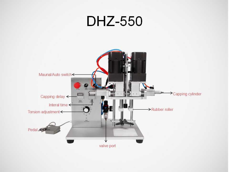 High Speed 30 KG Tabletop Semi Automatic Capping Machine Duck Type Cap