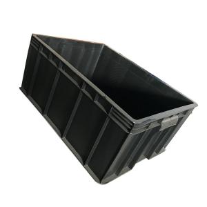 Quality Reusable Black 1.9Kg Durable Plastic Moving Crate 54*42 Anti Static PE wholesale