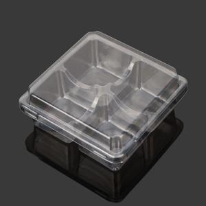 Quality 4 Compartment 12*12*5cm Plastic Pastry Packaging wholesale