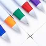 Four Color Ink Ball Pen Mountaineering Buckle Shape Plastic Ballpoint Pen