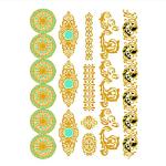 Waterproof Non Toxic Gold Foil Body Tattoo Sticker for ladies