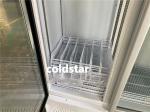Vertical 1000L Double Door Display Ice Cream Freezer