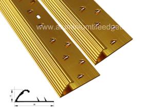 Quality Teeth Aluminium Carpet Trim Gripper , Carpet Tile Threshold Transition Strips For Doorway wholesale