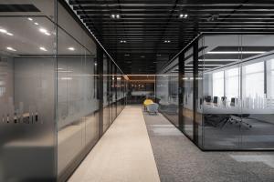 Quality Durable Demountable Glass Partitions Double Glass Modular Office Glass Partition Walls wholesale