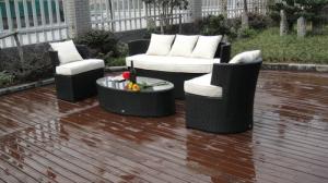 Quality All Weather UV Proof Outdoor Rattan Sofa For Cafe / Beach / Park wholesale