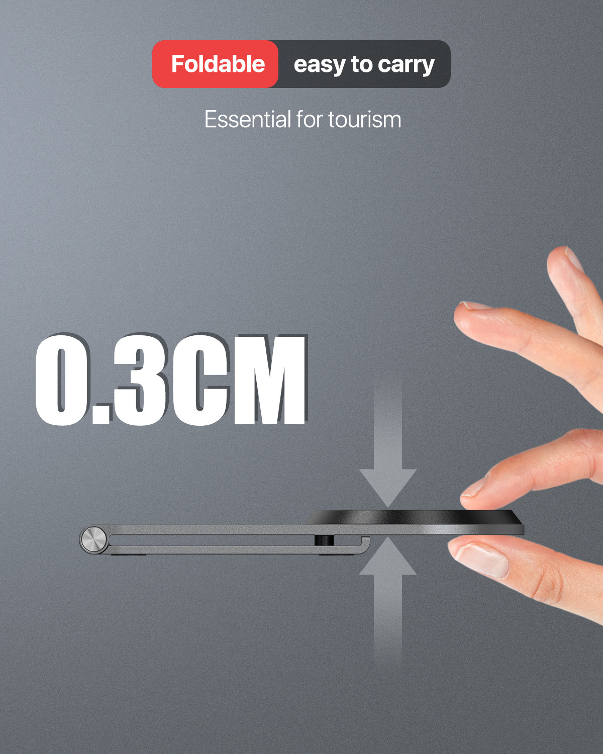 Aluminum Alloy Qi 2 Metal Wireless Charger With USB C Interface And Damping Folding Design