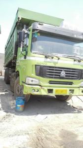 Quality 4x8 Drive Wheel Second Hand Dump Truck Howo Green Color Big Bucket Working Trucks wholesale