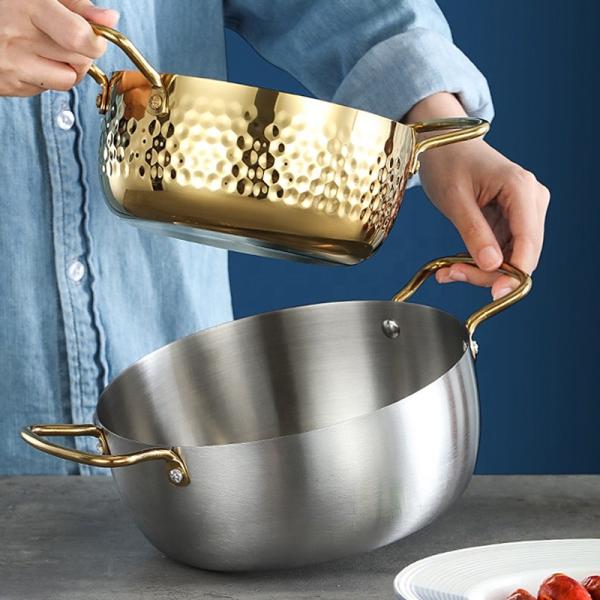 Multi-function Kitchen Cooking Pot Induction Stock Pot Stainless Steel Korean