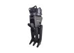 Black DZ60 Excavator Attachments Single Cylinder Wood Grabber
