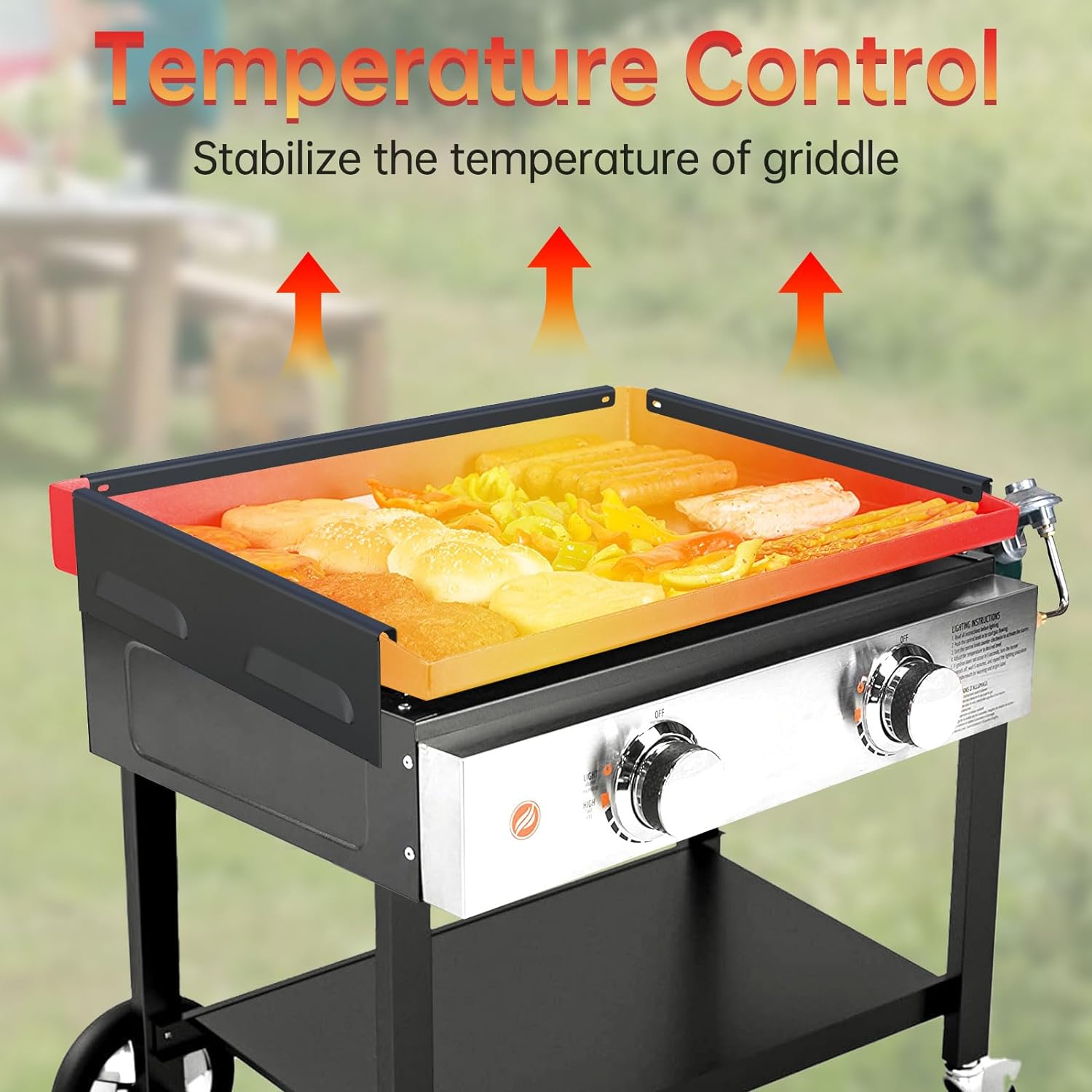 Outdoor Cooking Heat Shield Frame Wind Guards for Blackstone 36" Griddle