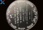 Laser Cut Acrylic Wedding Invitation Cards / Mirror Clear Invitation Card
