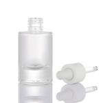 OEM/OEM service transparent matte 30ml liquid essential oil hair dropper bottle