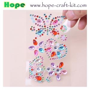 Quality 3D Acrylic Self Adhesive Diamond gem drill stickers Rhinestone Sheet for kids diy and Decal Mobile Scrapbooking OEM wholesale