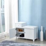E1 MDF 0.082m3 CBM Wooden Shoe Cabinet Paralleled Double Door