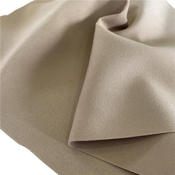 20S*16S Polyester Spun Yarn Fabric Khaki Drill 3/1 Twill 250GSM for Uniform Coat