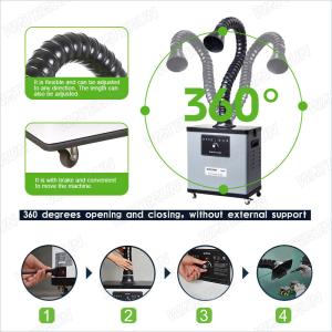 Quality Single Fume Extractor Arms Soldering Fumes Extractors / Dust Collector / Air Filter Machine wholesale