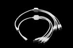 White 14W LED Cabinet Lighting Kits 900mm Length Liner Side View With Sensor