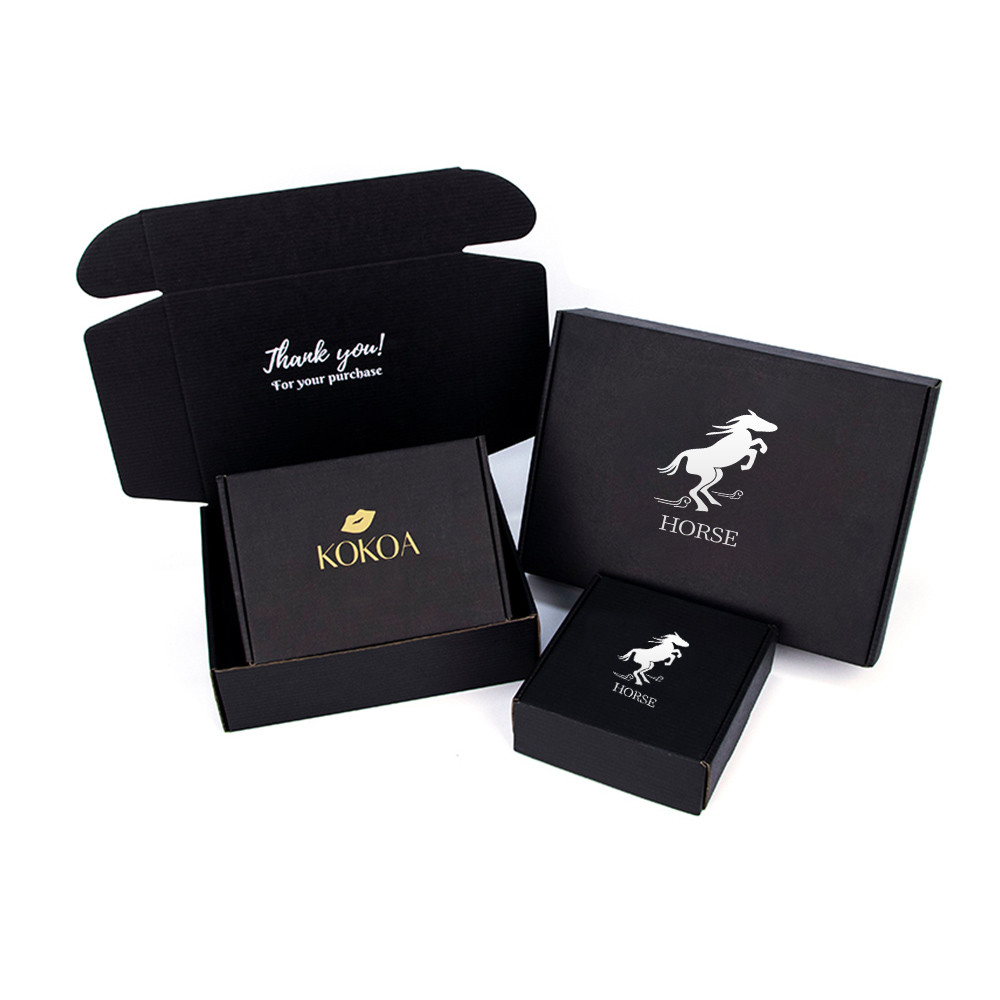 Gold Foil Stamping Corrugated Carton Paper Box For Gift Packaging